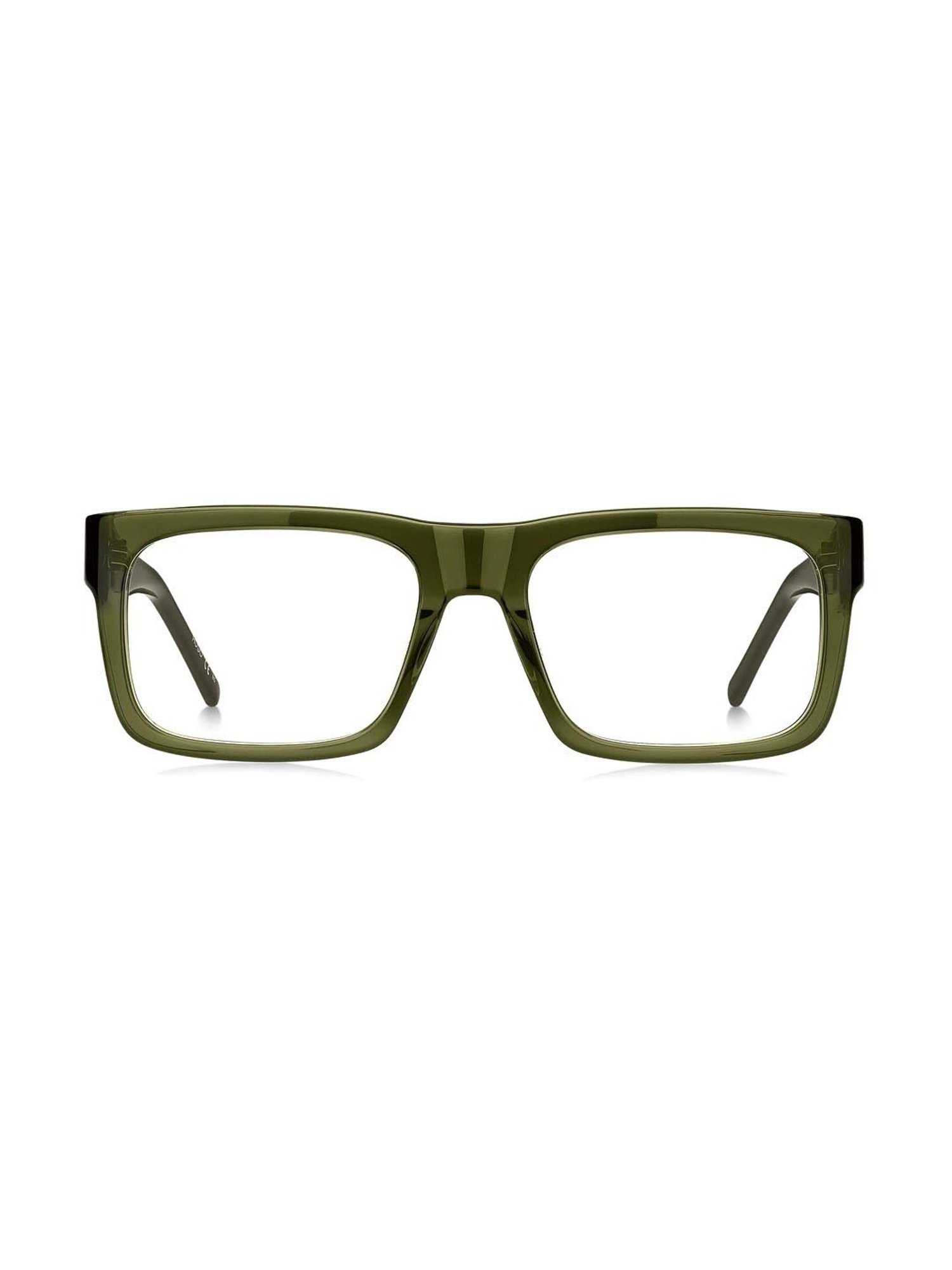 HUGO Green Rectangular Eye Frames for Men