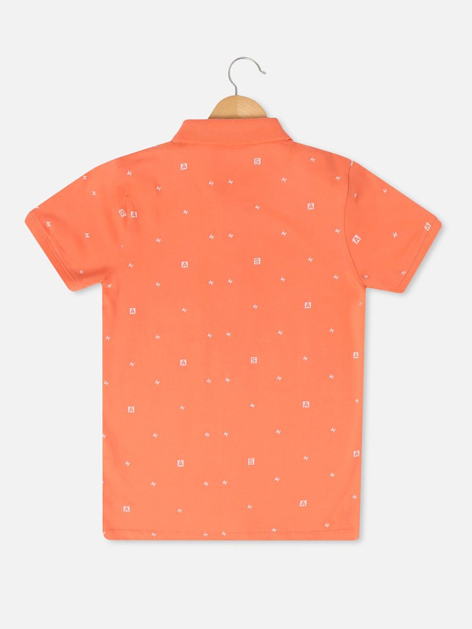 Allen Solly Junior Yellow Logo Print Polo T-Shirt