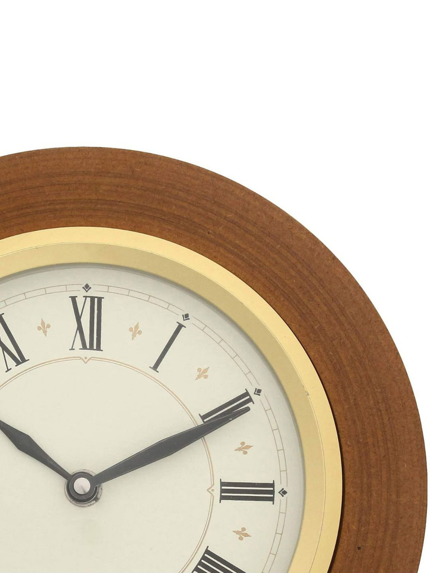 CHRONIKLE Classic Round Brown Wood Wall Clock