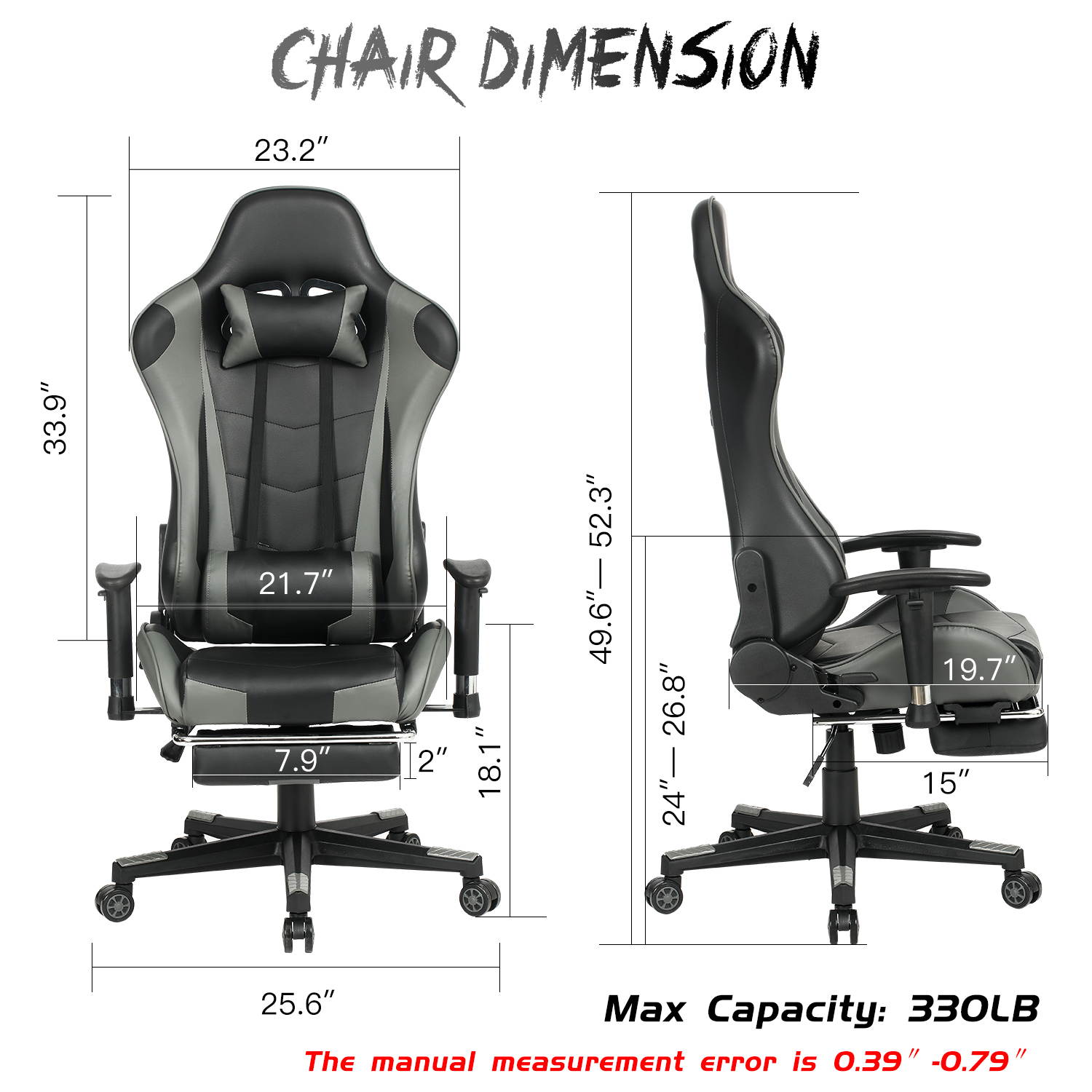 47.2 Inch Z-Shaped Gaming Desk with Adjusted Reclining Ergonomic PU Leather Chair Home Office Desk and Chair Set Gamer Workstation with Monitor Stand Carbon Fiber Surface Gamer Table with RGB Lights