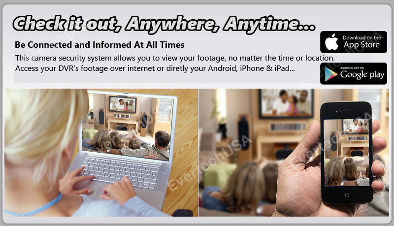 Evertech 2x 1080p Covert Hidden Camera with Night Vision and 8 Channel H264 Security DVR with 1TB Hard Drive  Cable Power Set