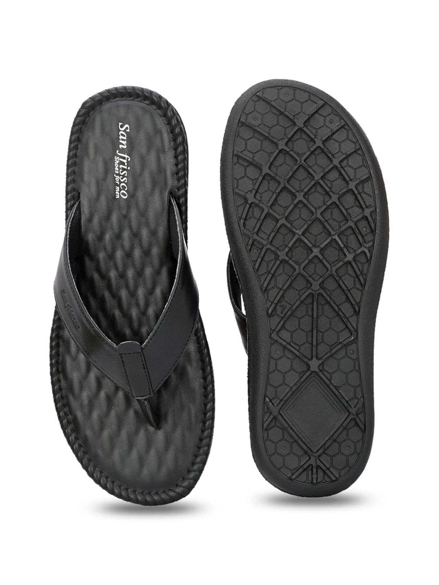 San Frissco Men's Black Thong Sandals