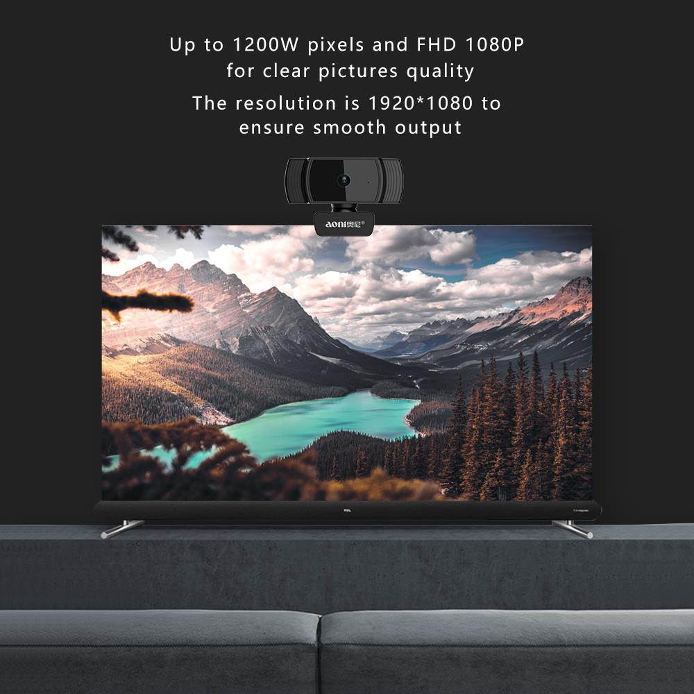 Mytrix AutoFocus Full HD 1080P Aoni Webcam, Built-in Noise Cancelling Mic, USB Webcam for Windows Mac PC Laptop Desktop Video Calling Recording Conferencing Streaming, Skype Zoom Facebook Youtube