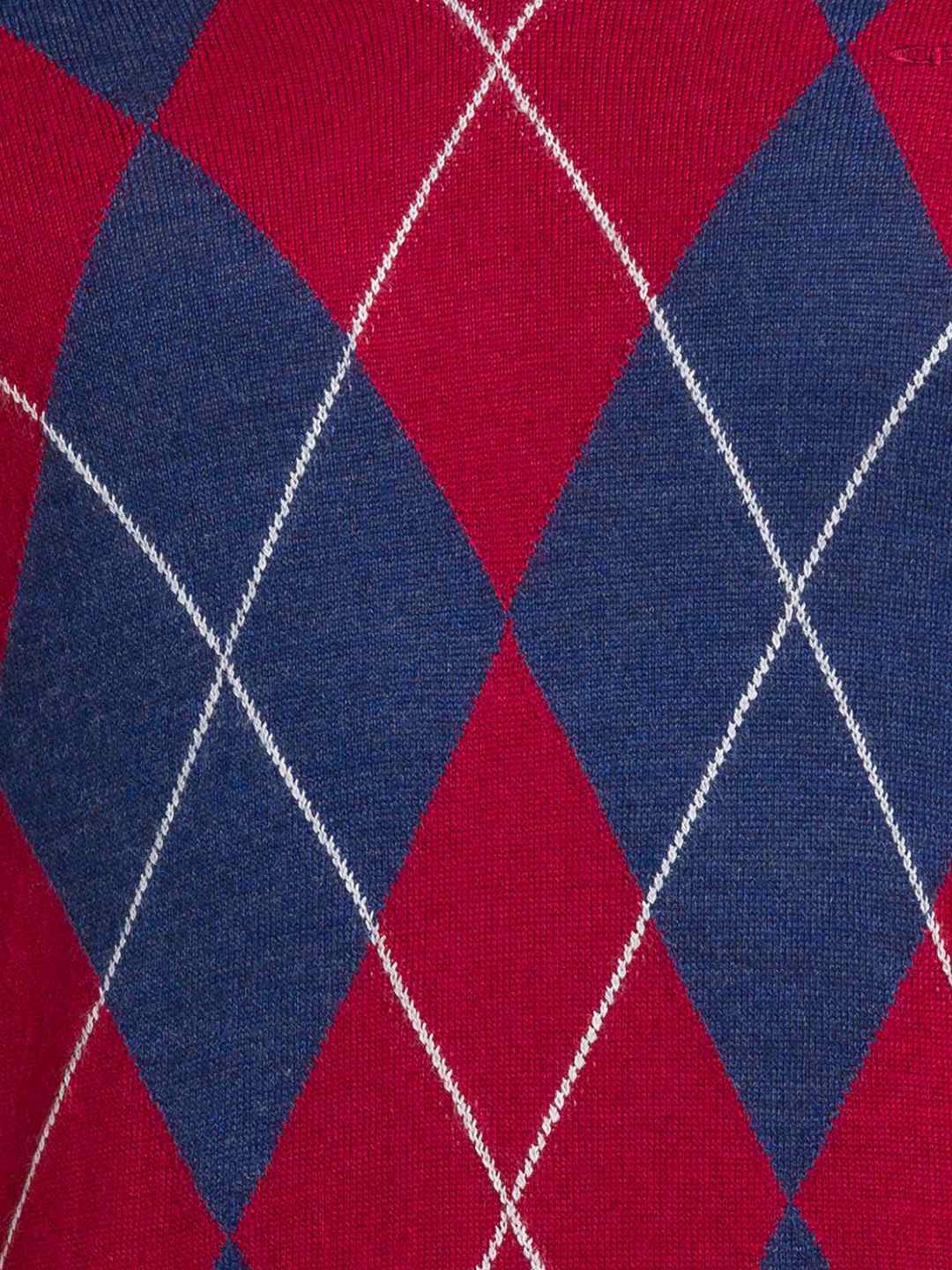 ColorPlus Blue Tailored Fit Self Pattern Sweater