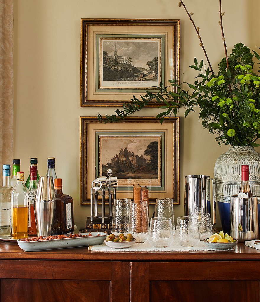 Southern Living Clear Textured Double Old-Fashioned Drinkware, Set of 4