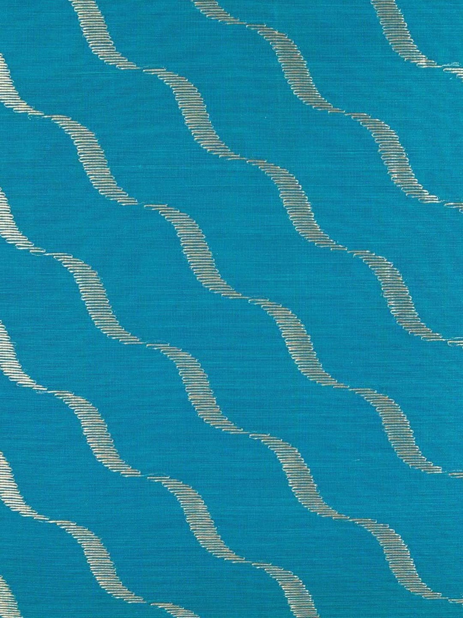 Fabindia Home Teal Cotton Silk Woven Nurvi Chanderi Cushion Cover