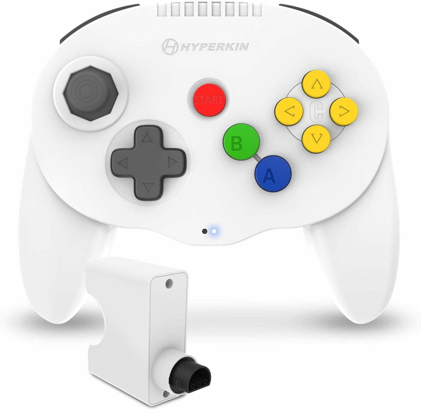 Hyperkin "Admiral" Premium BT Wireless Controller for N64 Nintendo 64 - White