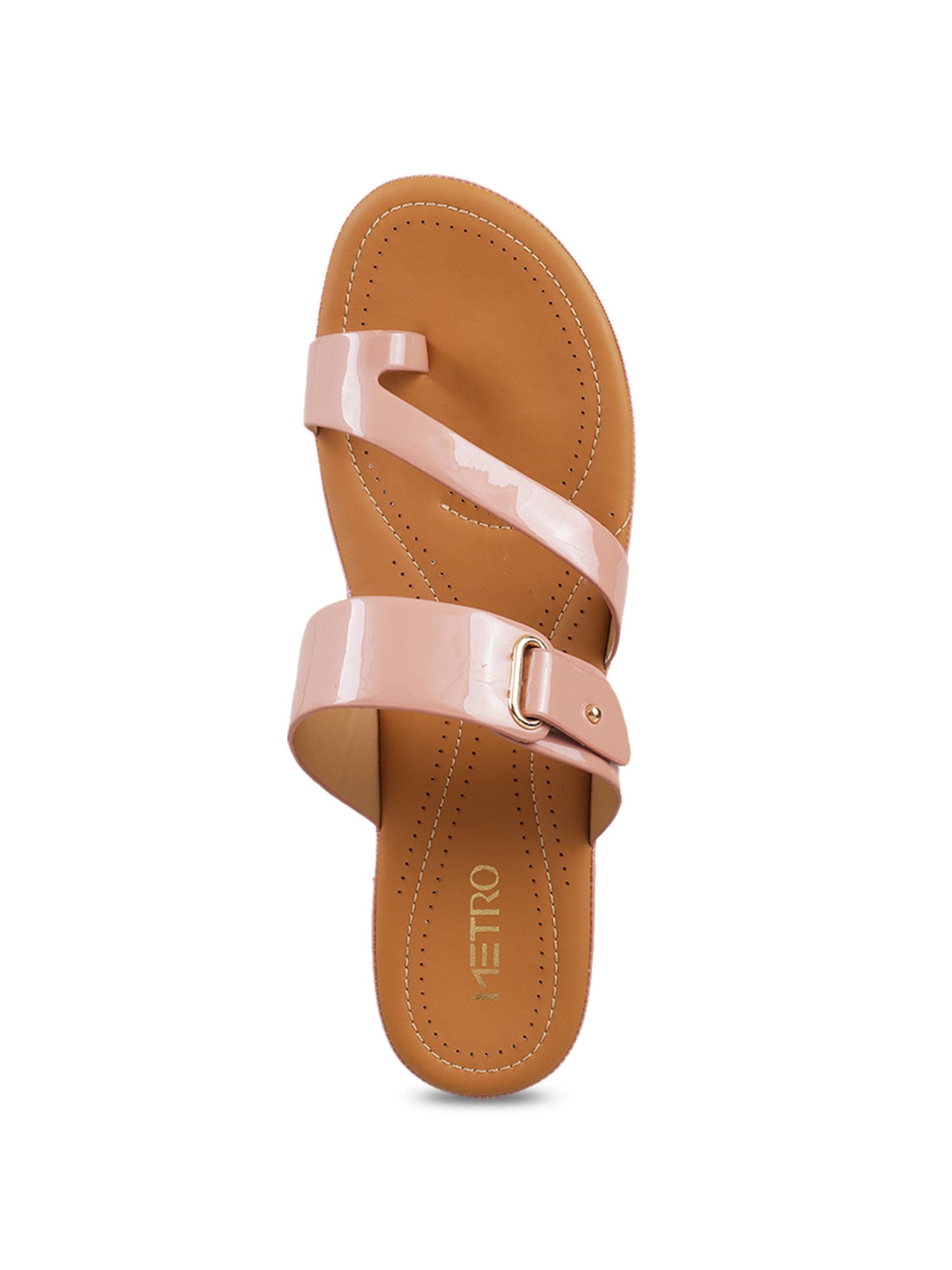 Metro Women's Blush Pink Toe Ring Sandals