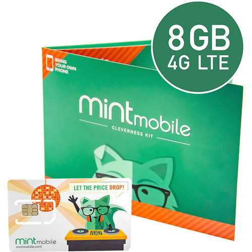 Mint Mobile 3-Month 8GB Prepaid SIM Card Kit