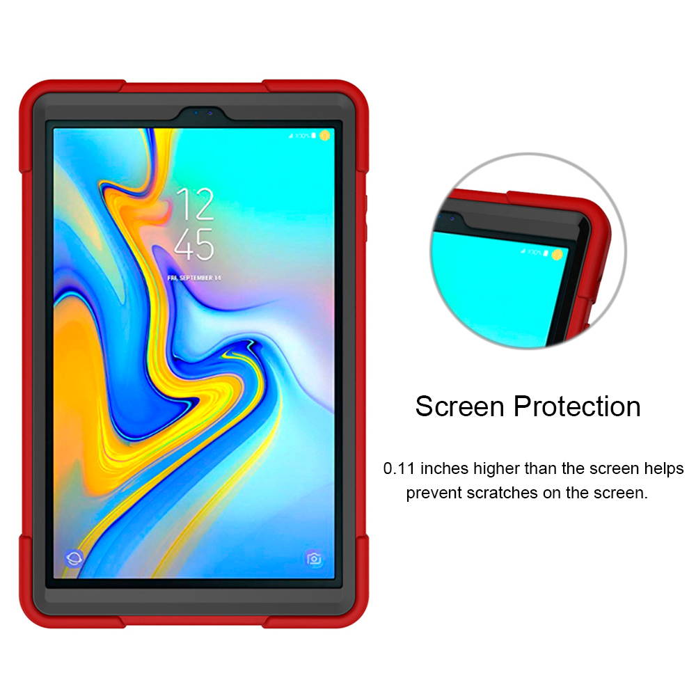 Galaxy Tab A 10.5 2018 Case,Mignova 3 Layer Heavy Duty Hybrid Shockproof Silicone+Hard PC Bumper Full-Body Protective Case Cover with Stand for Samsung Galaxy Tab A 10.5 SM-T590/T595