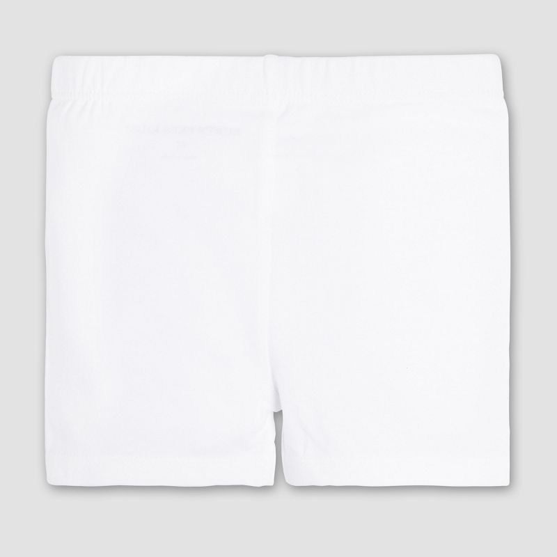 Burt's Bees Baby® Toddler Girls' 2pk Bike Shorts - White/Gray 2T