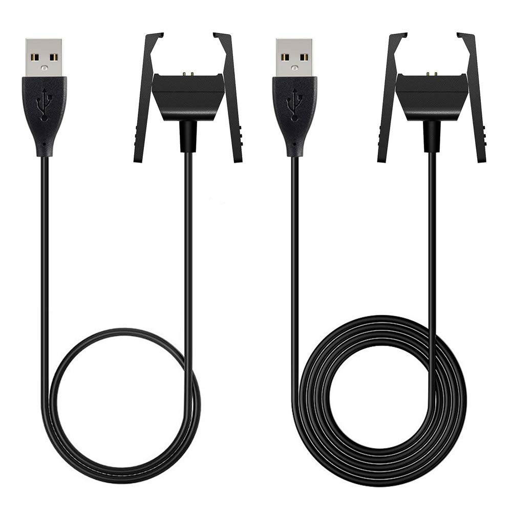 Werleo Fitbit Charge 2 Charger 2Pcs Replacement USB Charger Charging Cable for Fitbit Charge 2 with Cable Cradle Dock Adapter for Fitbit Charge 2 Smart Watch - 3.3 feet +1.6 feet