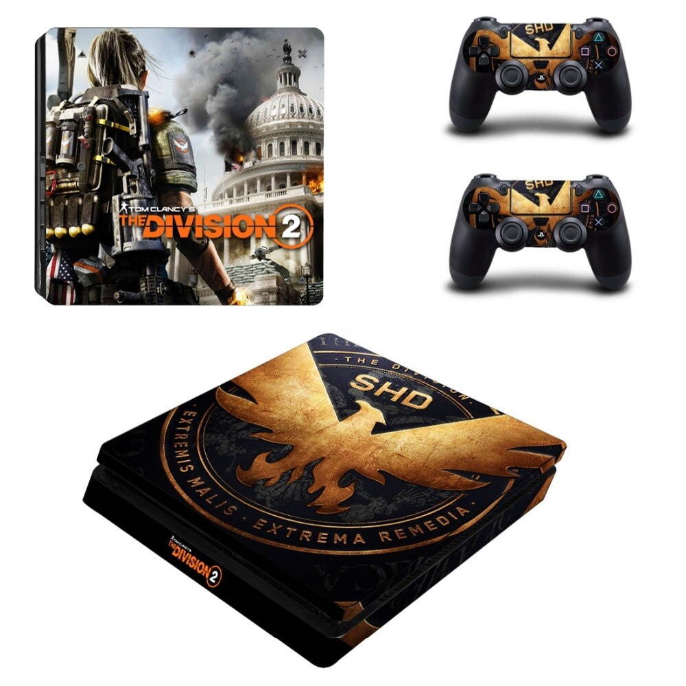 The Division 2 PS4 Slim Stickers Play station 4 Skin Sticker Decals For PlayStation 4 PS4 Slim Console and Controller Skin