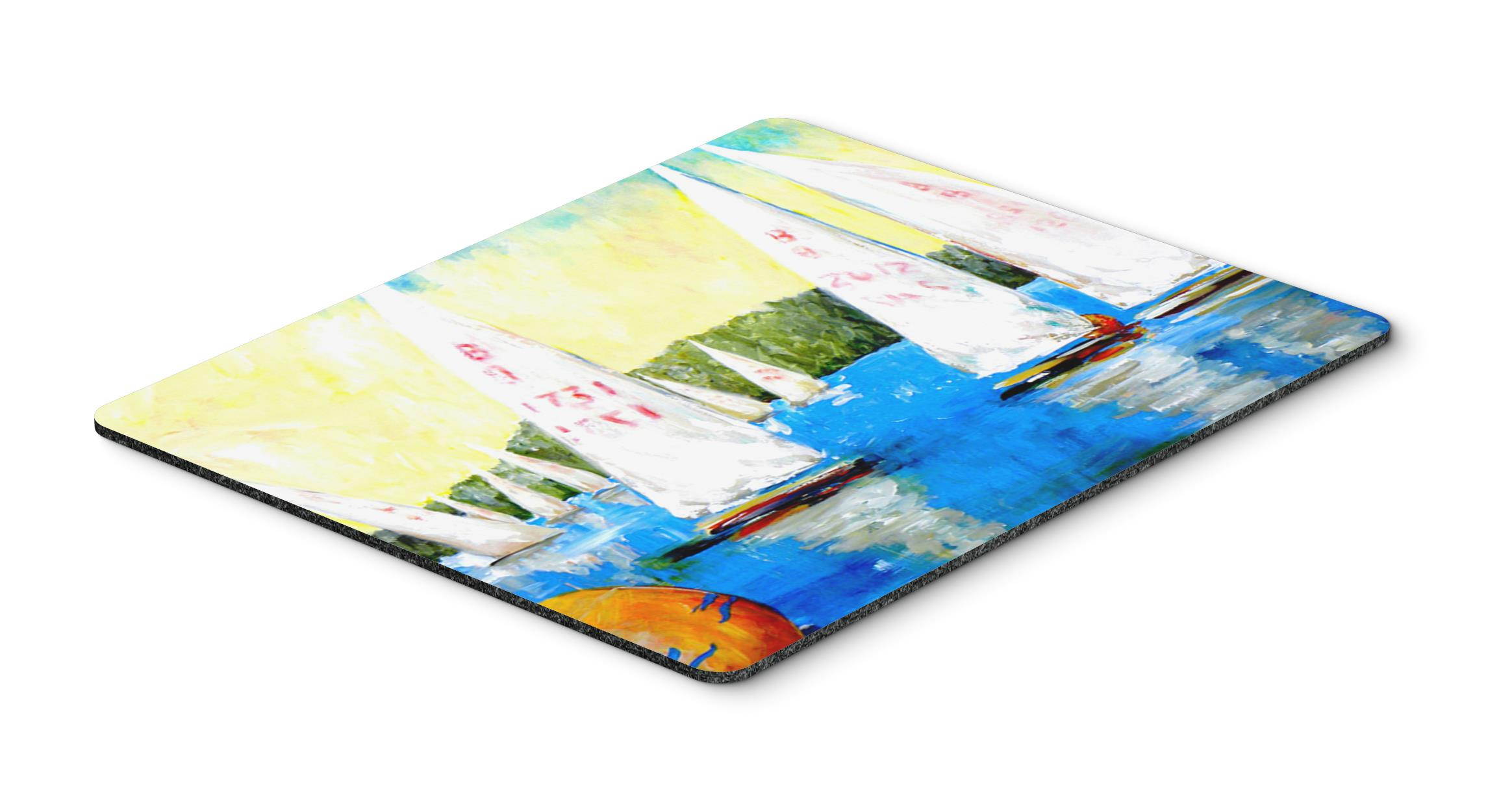 Sailboats Round the Mark Mouse Pad, Hot Pad or Trivet