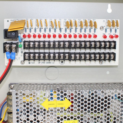 GW 12V 18 Ports 20 Amp Security Camera Power Box PTC Fuse Protection for Circuit Short & High Voltage Surveillance CCTV Power Supply - Powerful Support Any 16 Channel Security Camera Systems