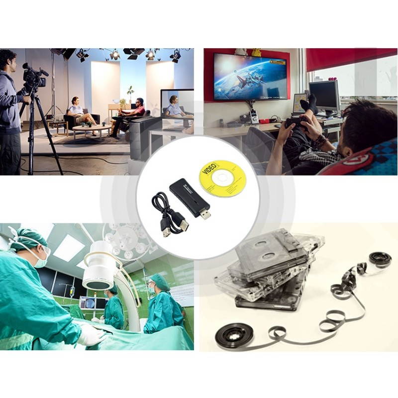 USB 2.0 Easycap Video Audio Capture Card Adapter DVD Converter Composite Audio To Easy Cap Video Adapter