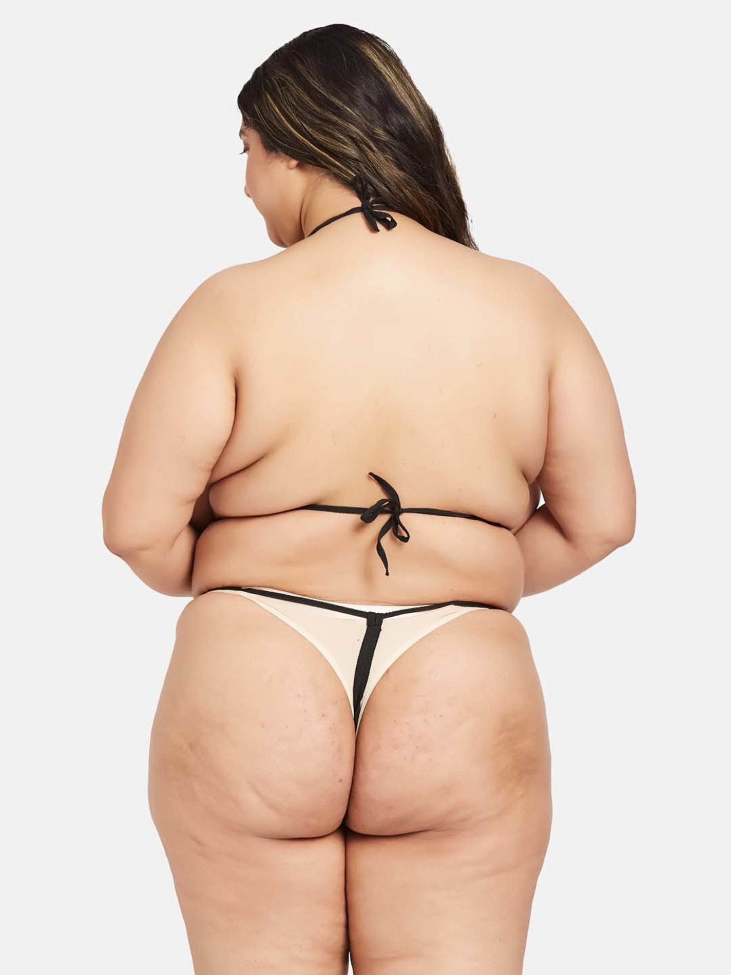 Secrets By ZeroKaata Black Lace Work Bra Panty Set