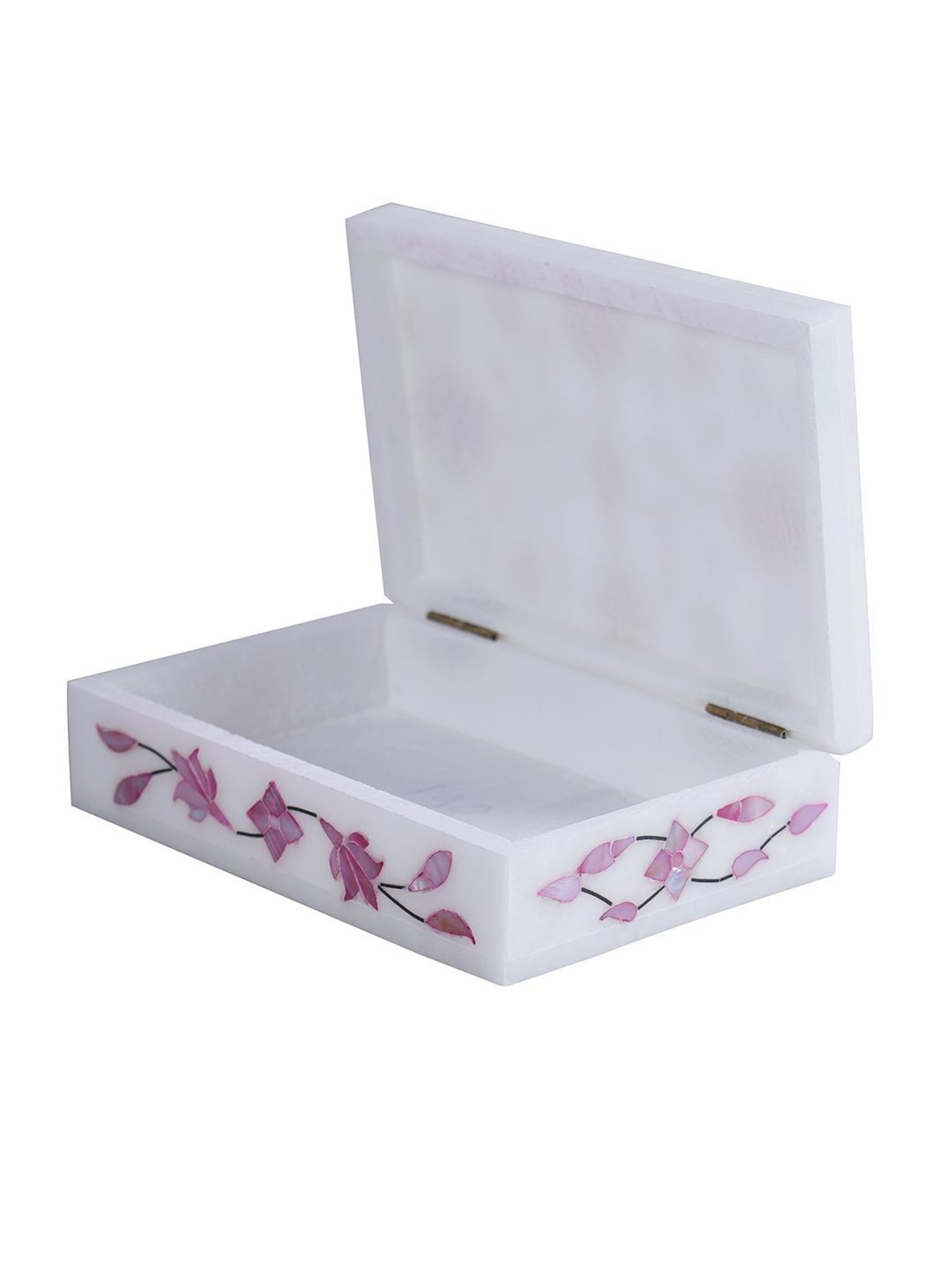 Aapno Rajasthan Pink & White Marble Jewellery Box