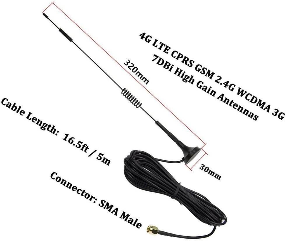 SiyuXinyi Pure Copper 4G LTE 3G Wireless Router Antenna Signal Enhancement Antenna 4G Router Signal Enhancement Antenna WiFi Extension Antenna Security Camera Wireless IP Camera WiFi Camera Dedicated