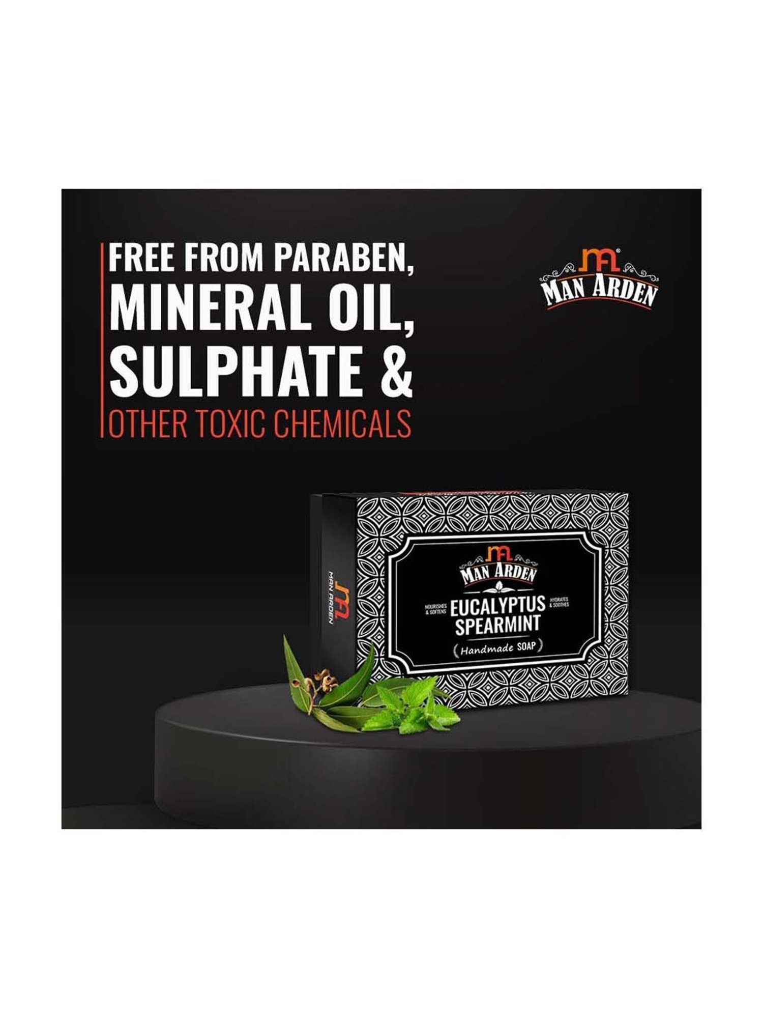 Man Arden Eucalyptus & Spearmint Handmade Luxury Soap - 125 gm