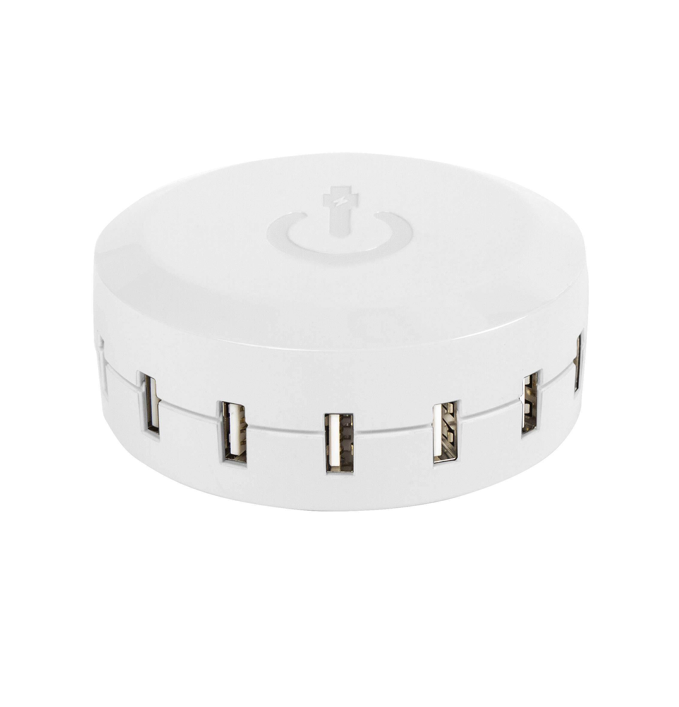 ChargeHub X7 Signature, 7-Port USB Charger Desktop Charging Station - SmartSpeed Technology for iPhone X/8/7/6 Plus, iPad, Galaxy S9/S8/S7, Nexus, LG & Other Devices (Marble)