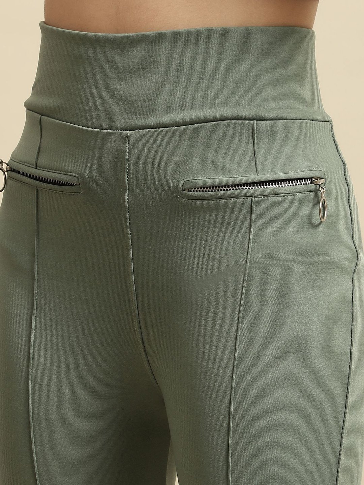 TAG 7 Green High Rise Jeggings