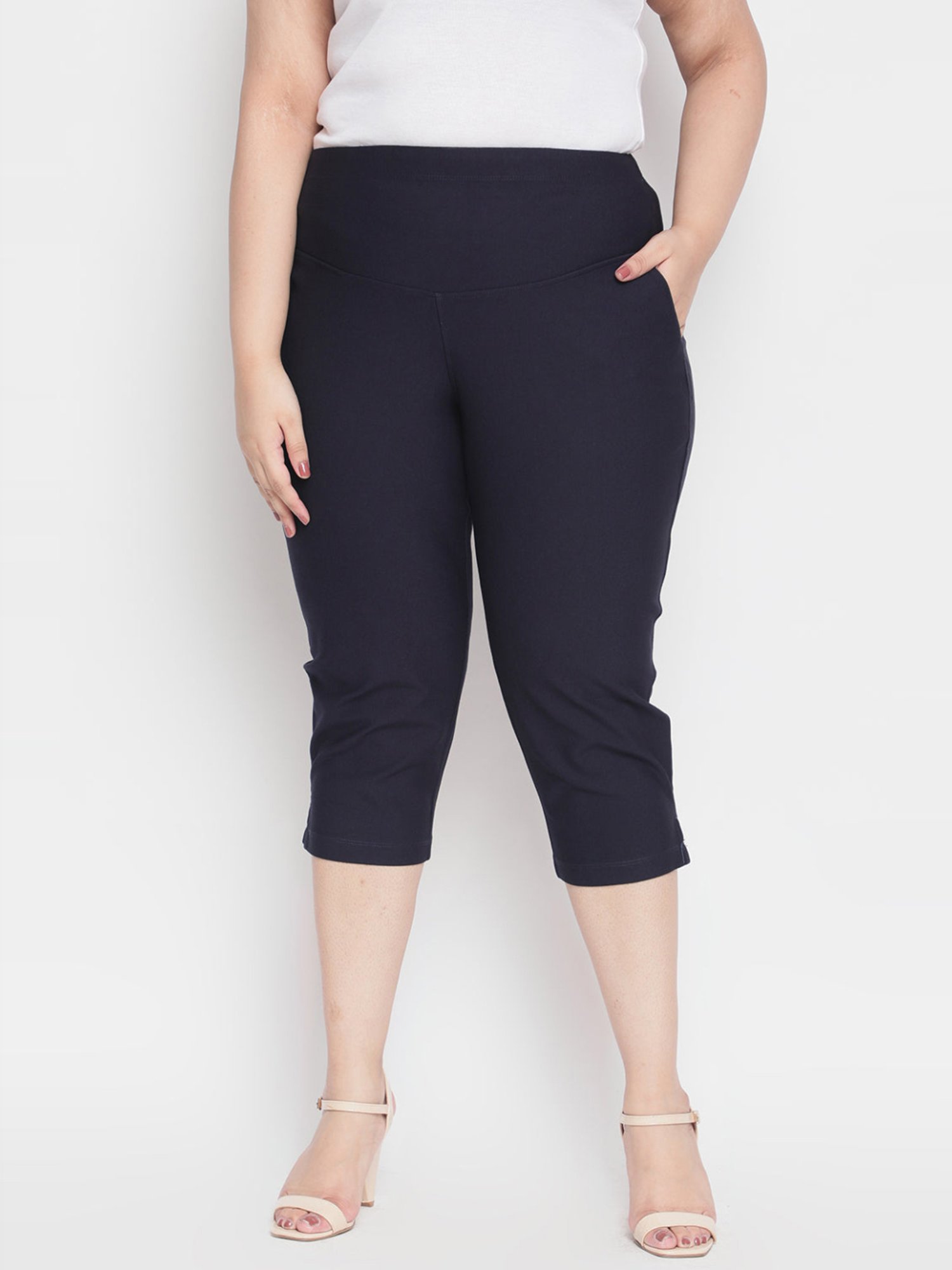 Amydus Navy High Rise Capris