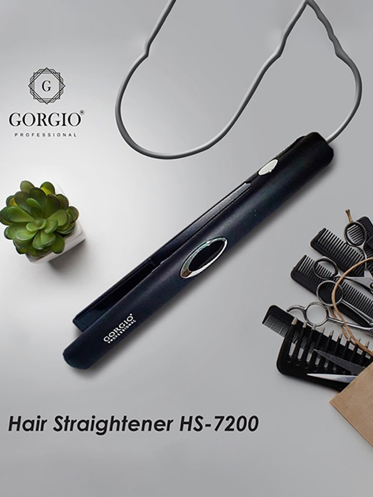 Gorgio Professional HS7200 Hair Straightener (Black)
