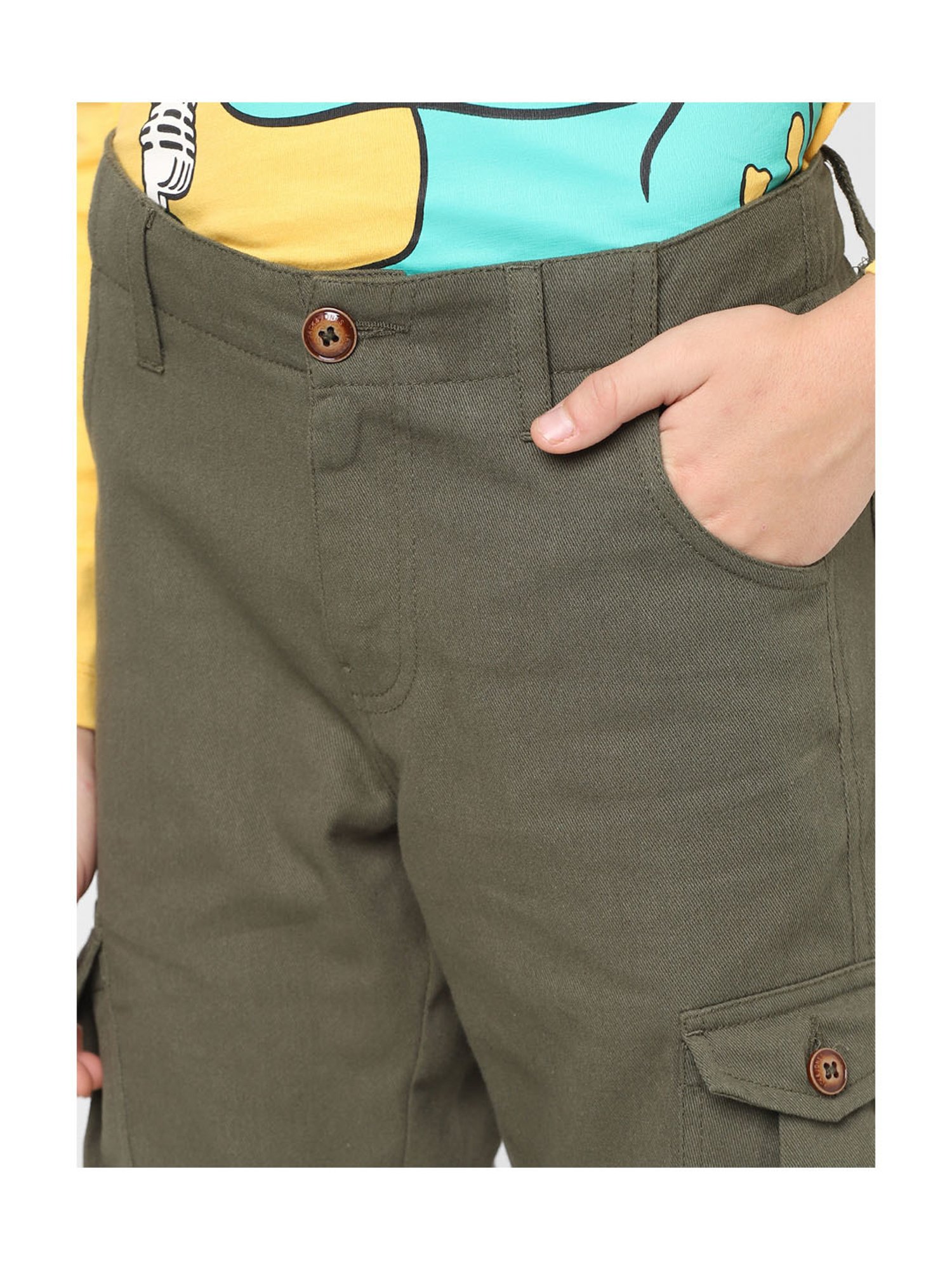 Jack & Jones Junior Olive Solid Pants