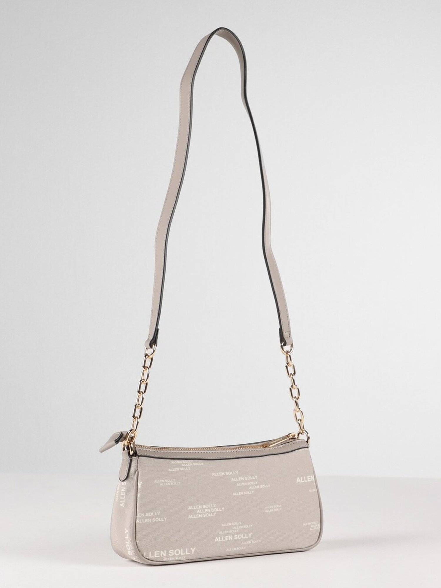 Allen Solly Grey Printed Medium Sling Handbag