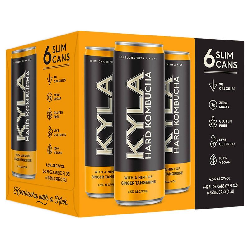 Kyla Ginger Tangerine Hard Kombucha - 6pk/12 fl oz Slim Cans
