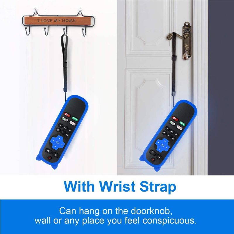 Replacement Remote Compatible with All Onn Roku TV, Universal for Onn Roku TV Remote with Netflix, Amazon, hulu, YouTube 4 Channel Keys, Include Glow Protective Case (No Setup Required)