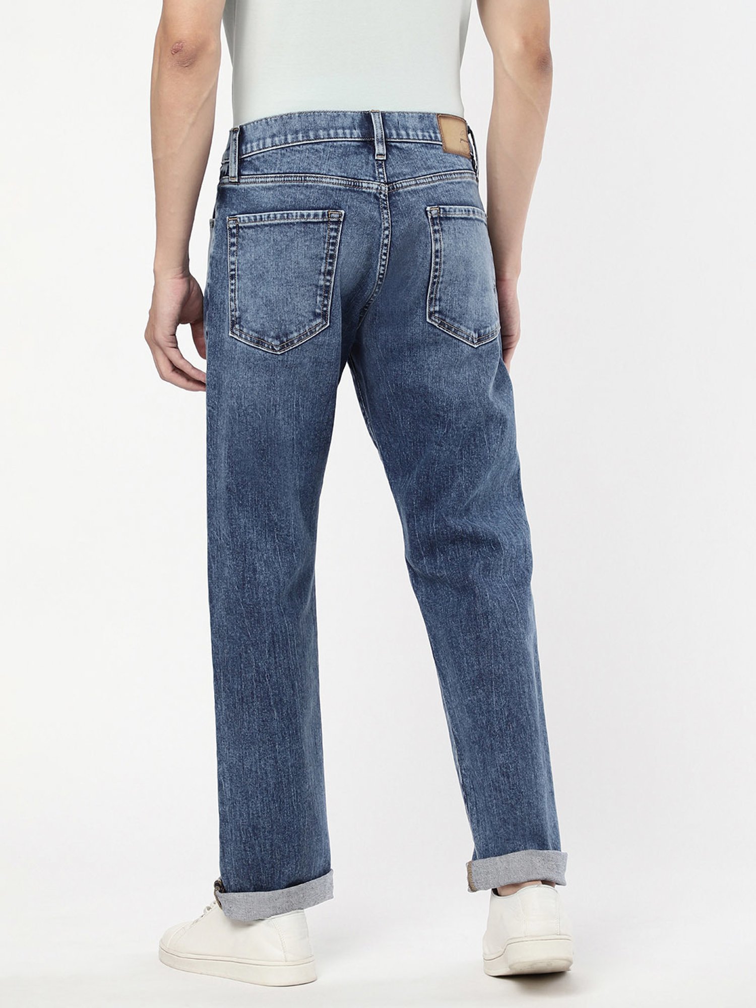 Passion Blue Regular Fit Lightly Washed Jeans
