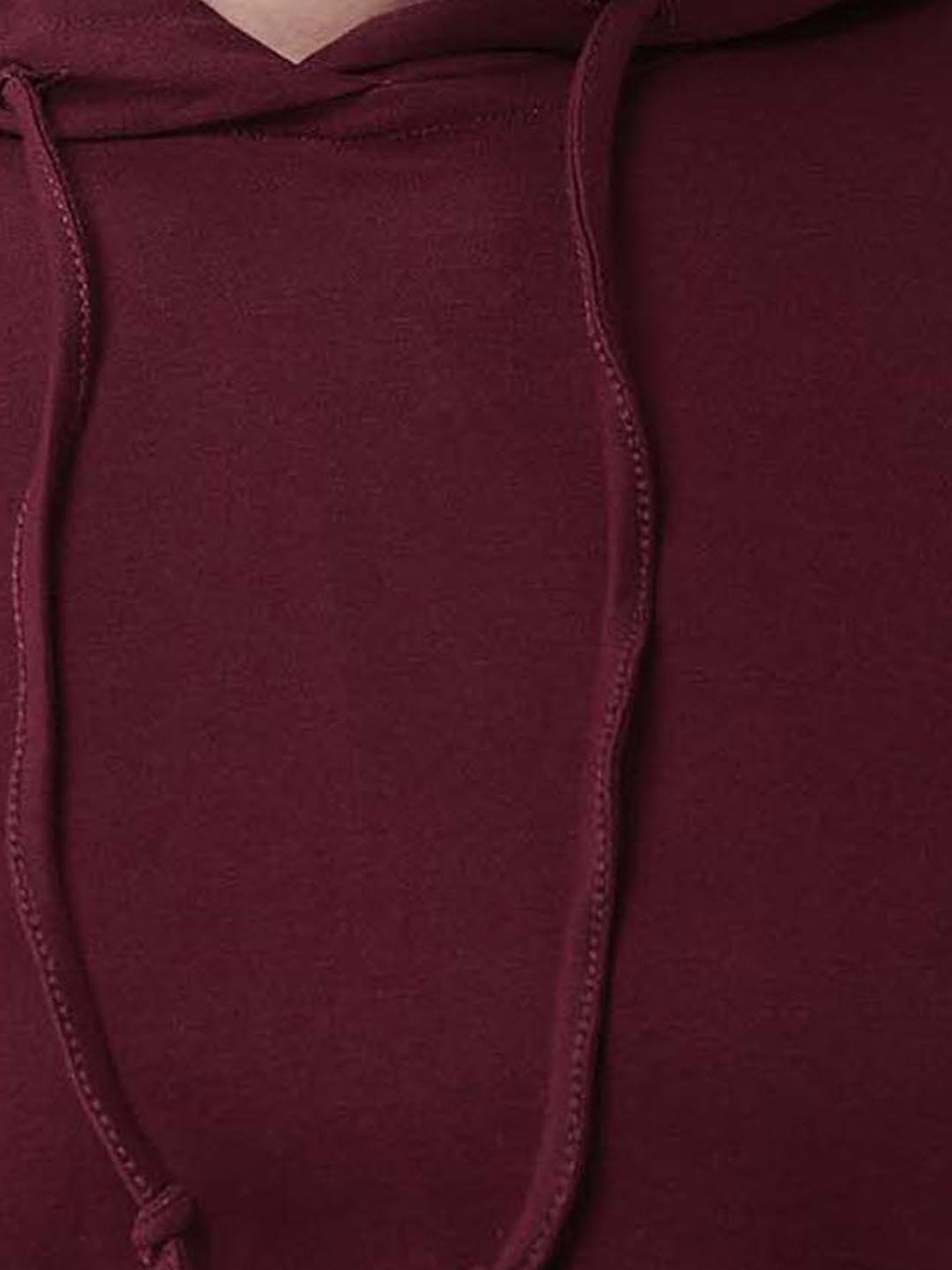 Miss Chase Maroon Cotton Hoodie