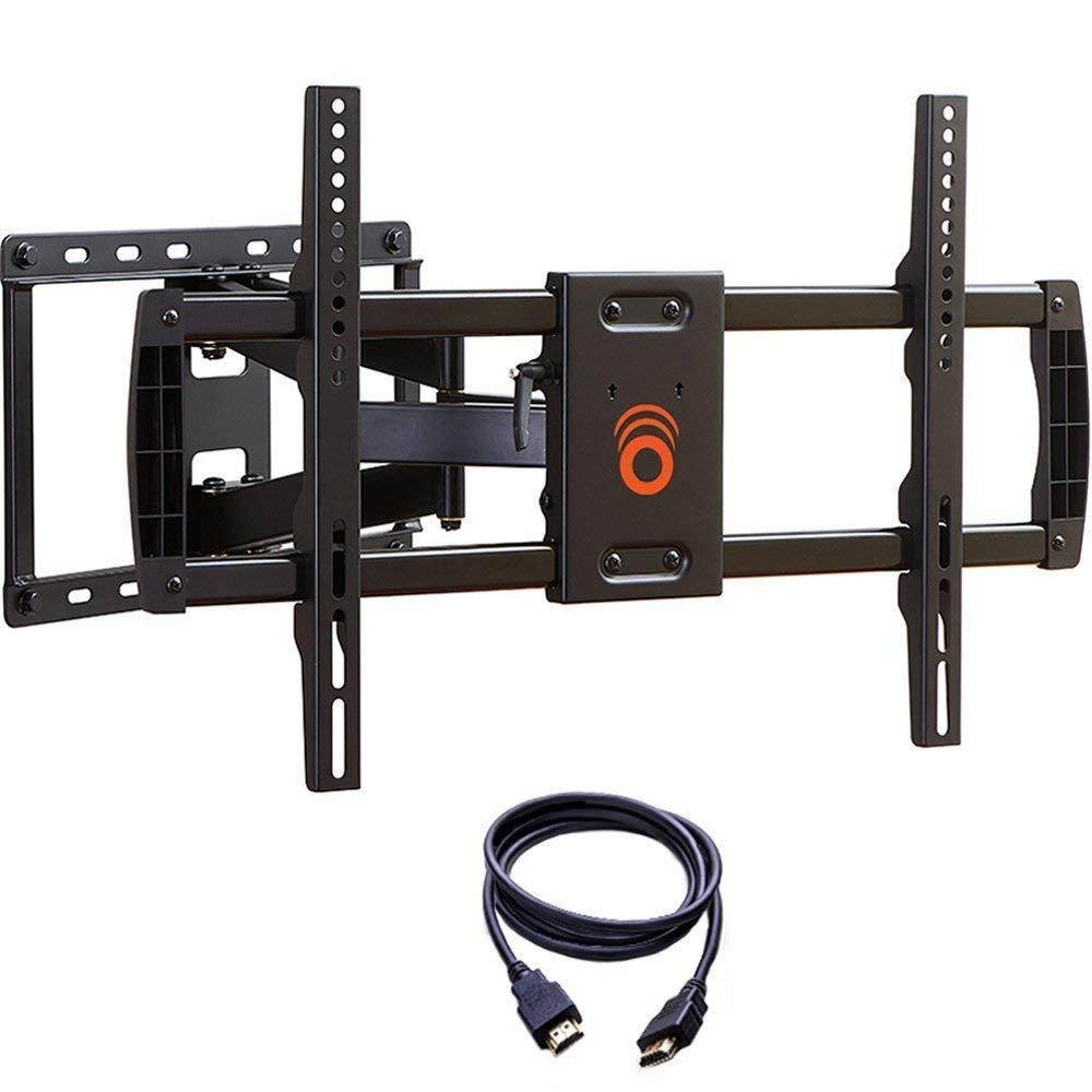 ECHOGEAR Full Motion Articulating TV Wall Mount Bracket Most 37-70 inch LED, LCD, OLED Plasma Flat Screen TVs w/VESA Patterns up to 600 x 400-16" Extension - EGLF1-BK