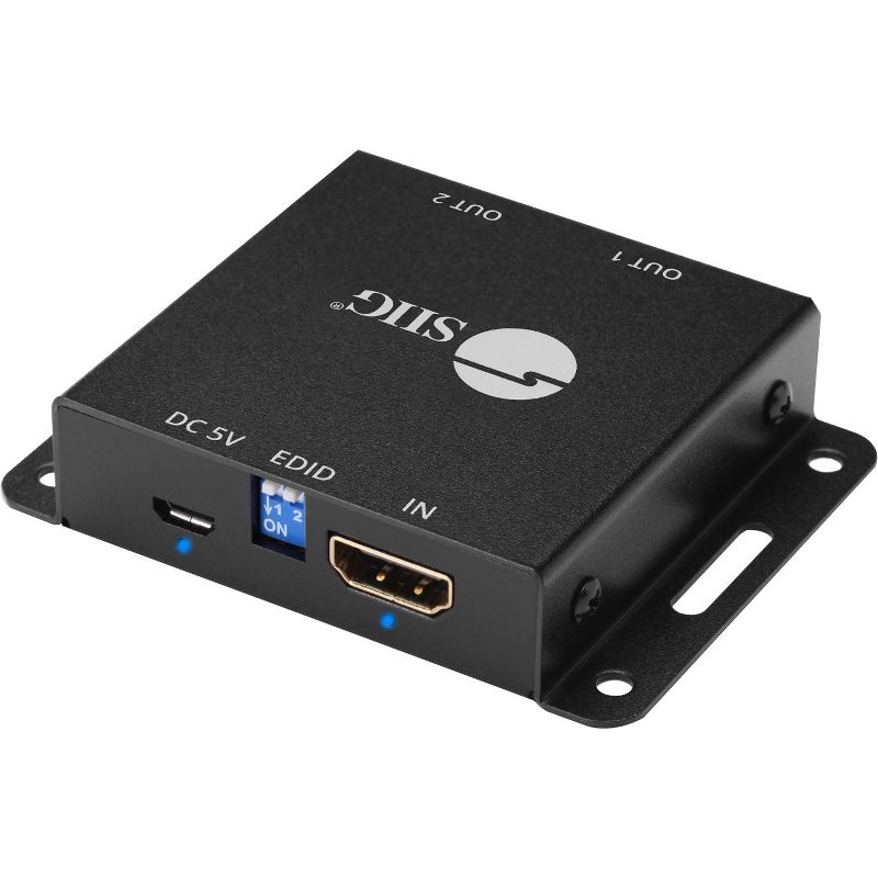 SIIG 2-Port HDMI 2.0 HDR Mini Splitter Amplifier with EDID Management - 3840 ?? 2160 - 600 MHzMaximum Video Bandwidth