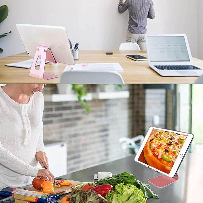 Adjustable Cell Phone Stand  Phone Stand Cradle Dock Holder Aluminum Desktop Stand Compatible With iPhone Xs Max Xr 8 7 6 6s Plus 5s Charging Accessories DeskAll Smart PhoneRose Gold