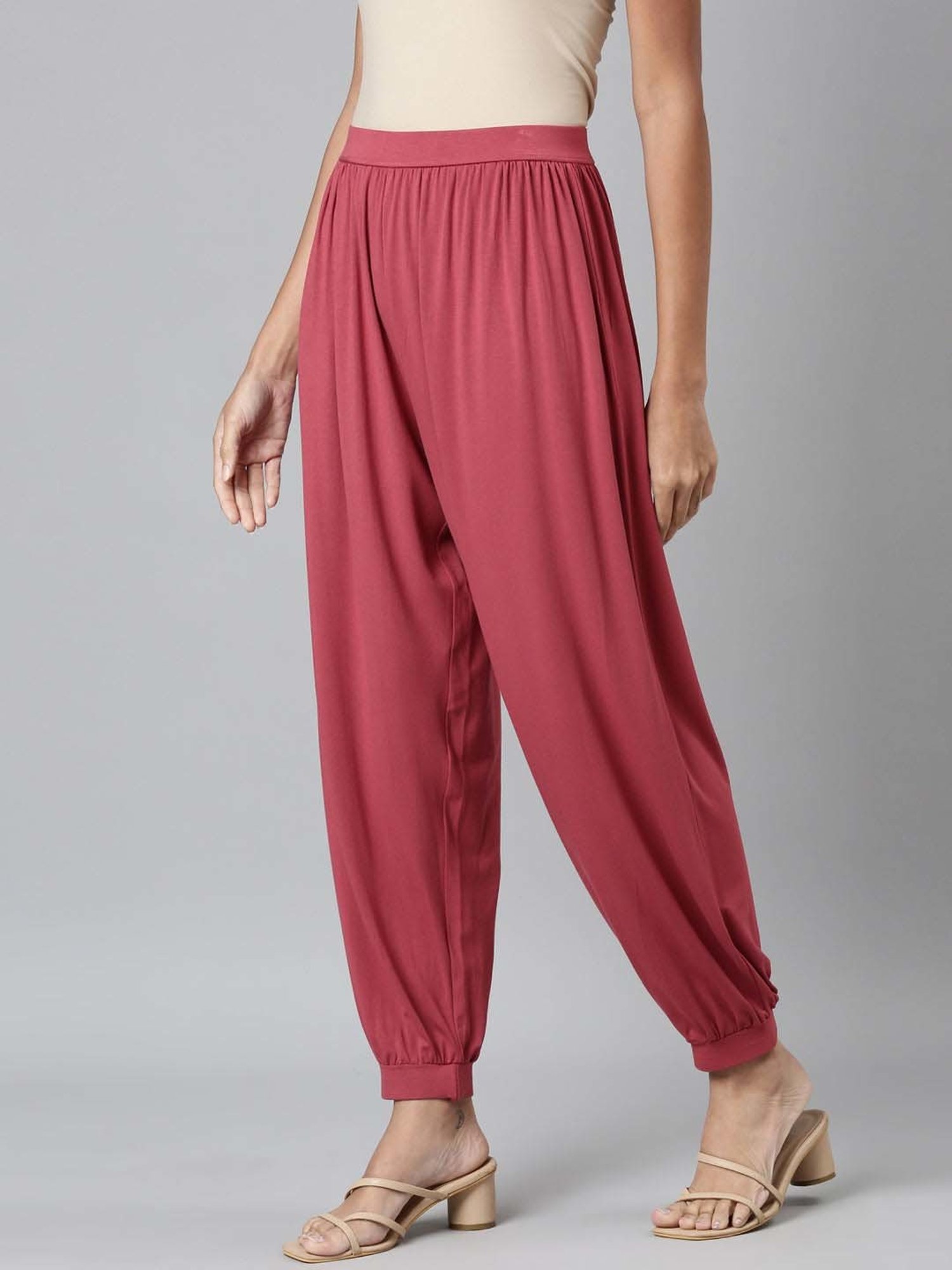 Go Colors! Pink Relaxed Fit Harem Pants