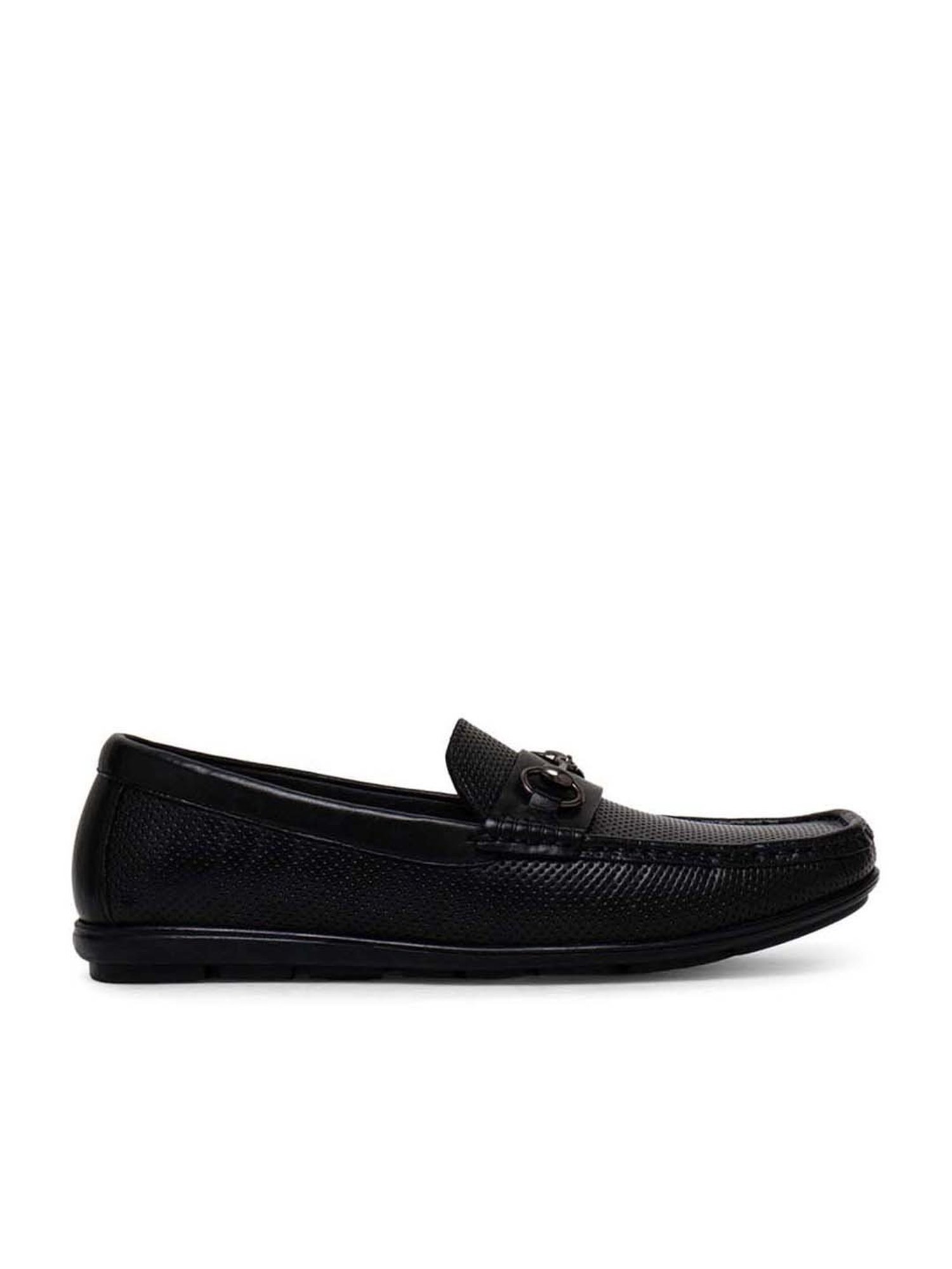 Ezok Men's Black Casual Loafers