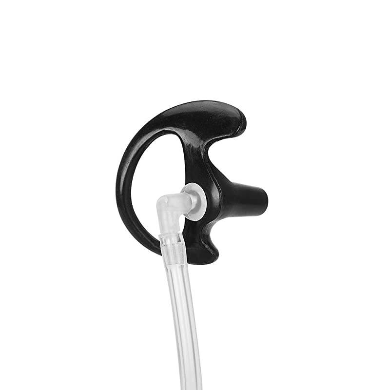 Replacement Silicon Earmold Earbud for Covert Air Acoustic Earpiece Compatible with Most TwoWay Radio Coil Tube Audio Kits Black Small Pair of 2