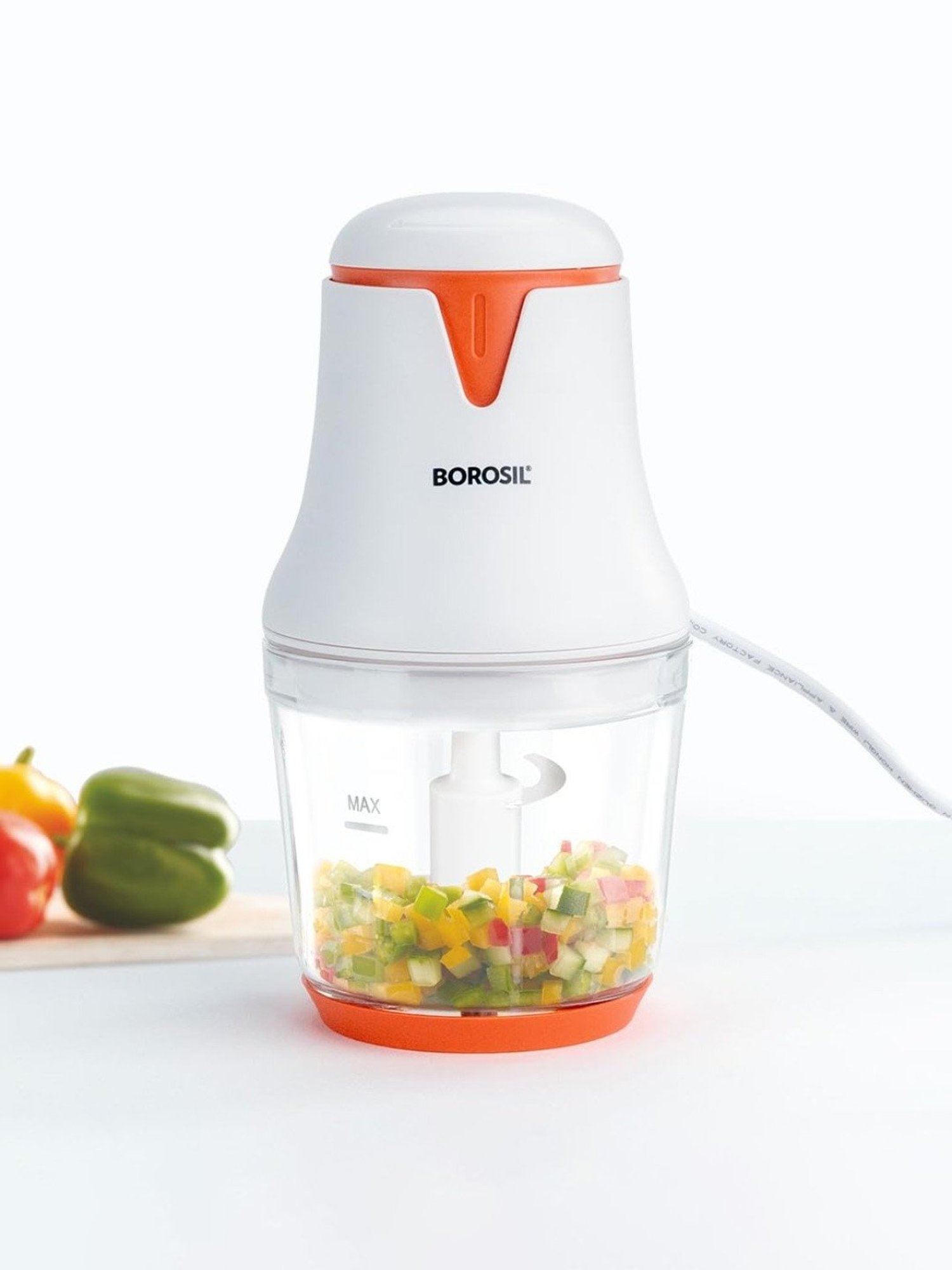 Borosil Chef Delite&iquest;Electric Chopper 260W with Whisking Blade (White)