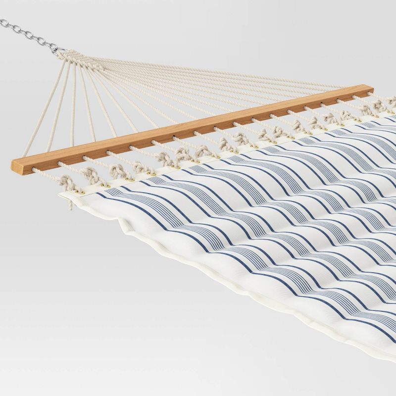 Pillowtop Hammock with Spreader Bar Navy Stripe - Threshold™