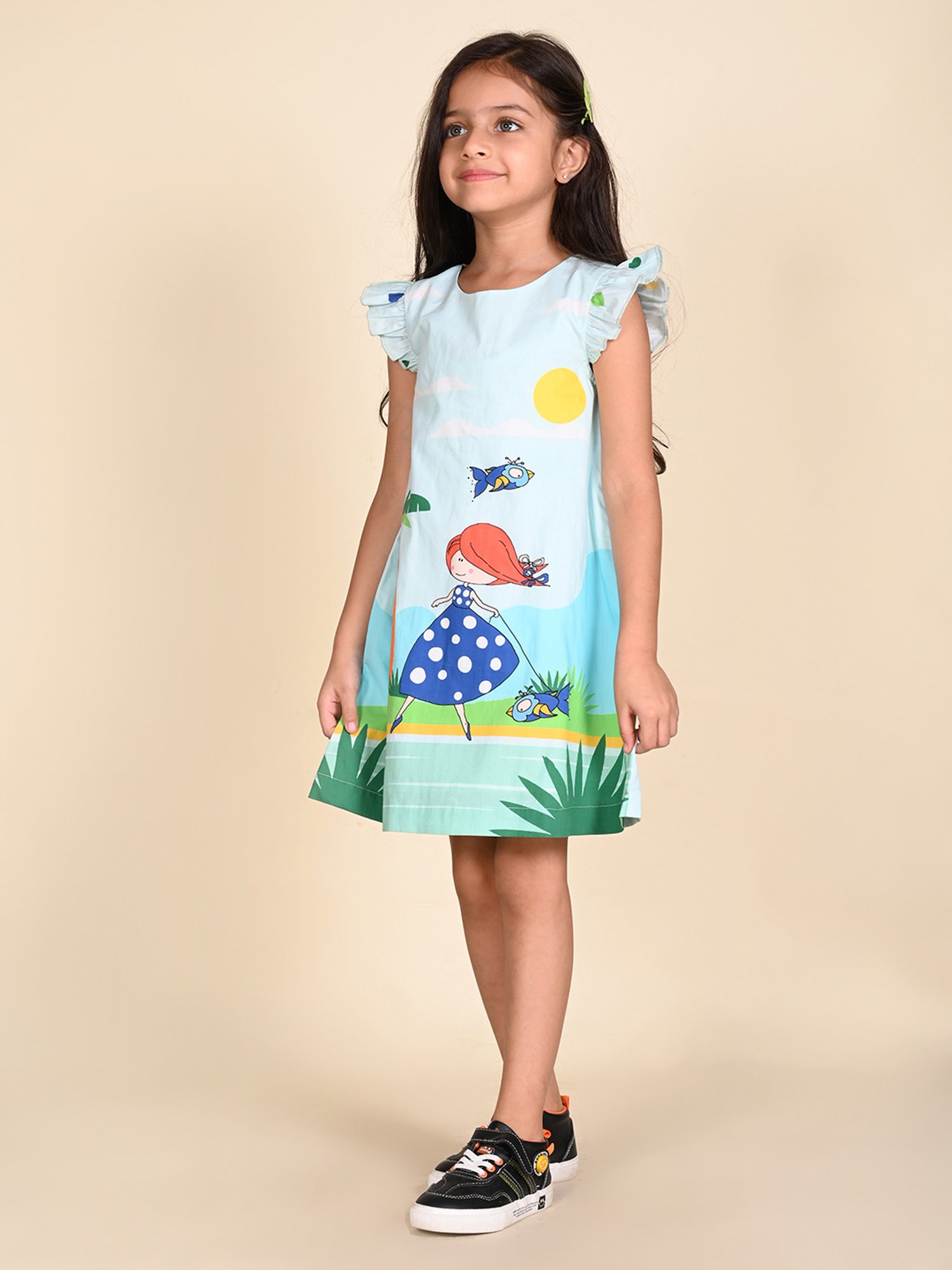 LilPicks Kids Multicolor Printed A Line Dress