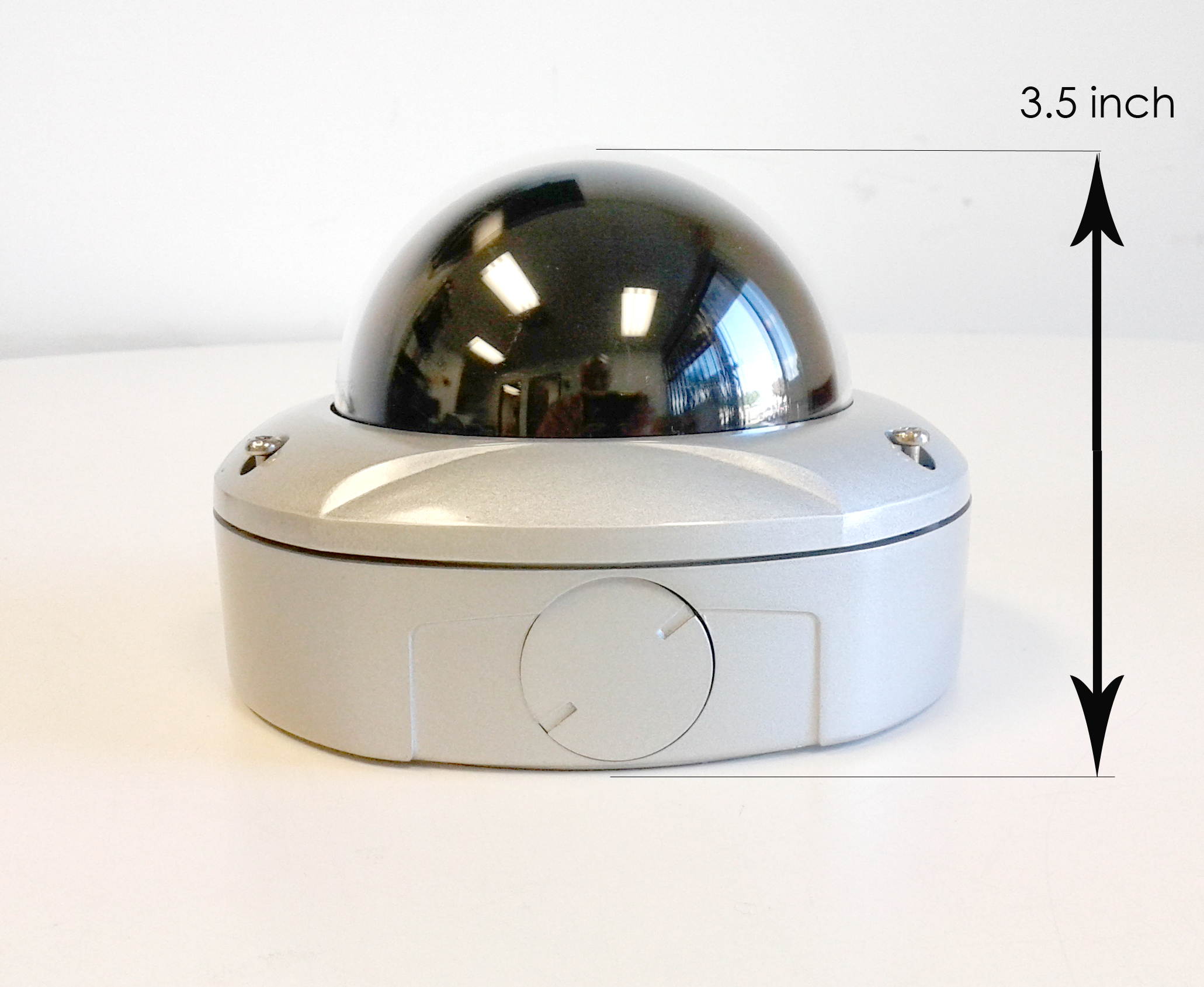 Vandal-proof outdoor dome case, 3 axis, conduit knock-out, IP65