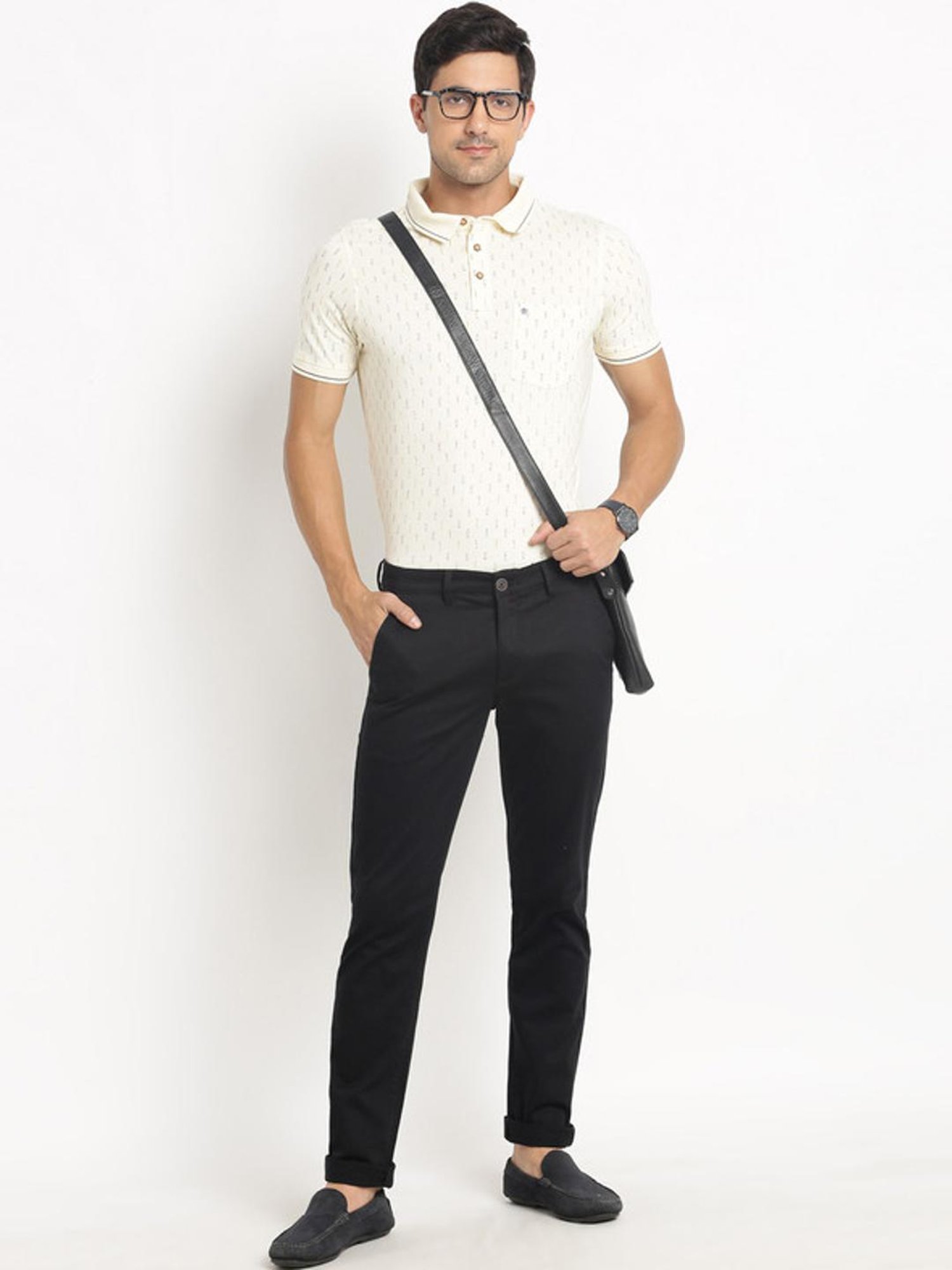 Turtle Yellow Slim Fit Printed Polo T-Shirts