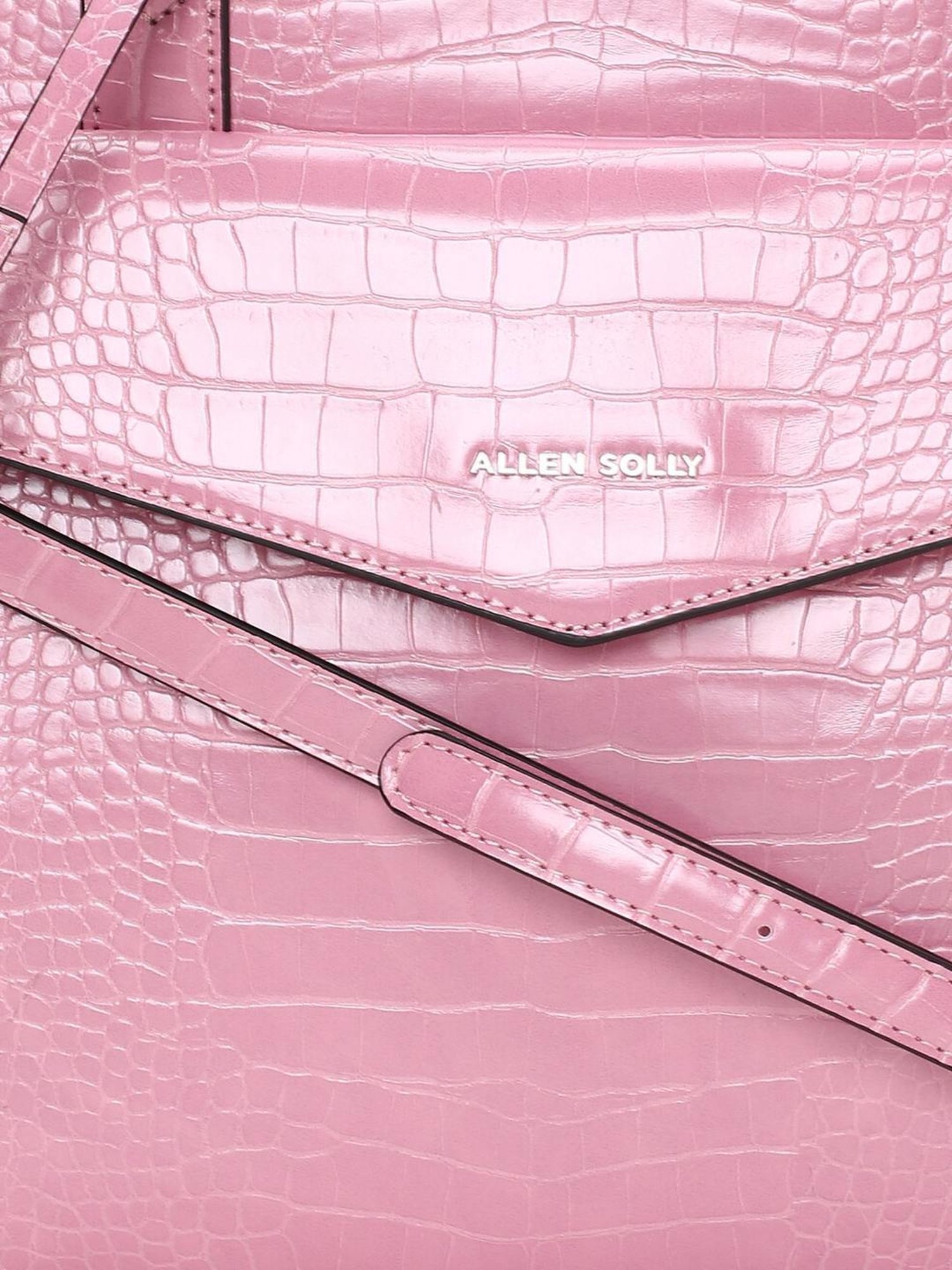 Allen Solly Pink Textured Medium Handbag