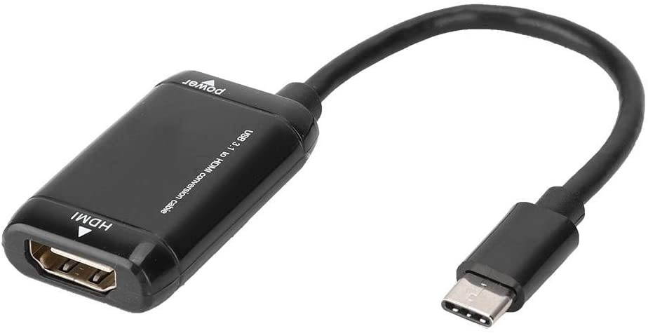 fosa Portable USB3.1 to HDMI Converter Adapter Mini Lightweight 10Gbps USB-C Type C to HDMI Adapter USB3.1 Cable with Digital Chip for MHL Android Phone