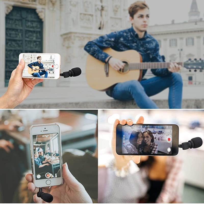 SmartMic Mini Condenser Flexible Microphone for SmartphonesVlogging Microphone for iPhone and YouTube Video Mic for iOS Apple iPhone 7 7s 8 X 11 6 6s iPad and Android Phone