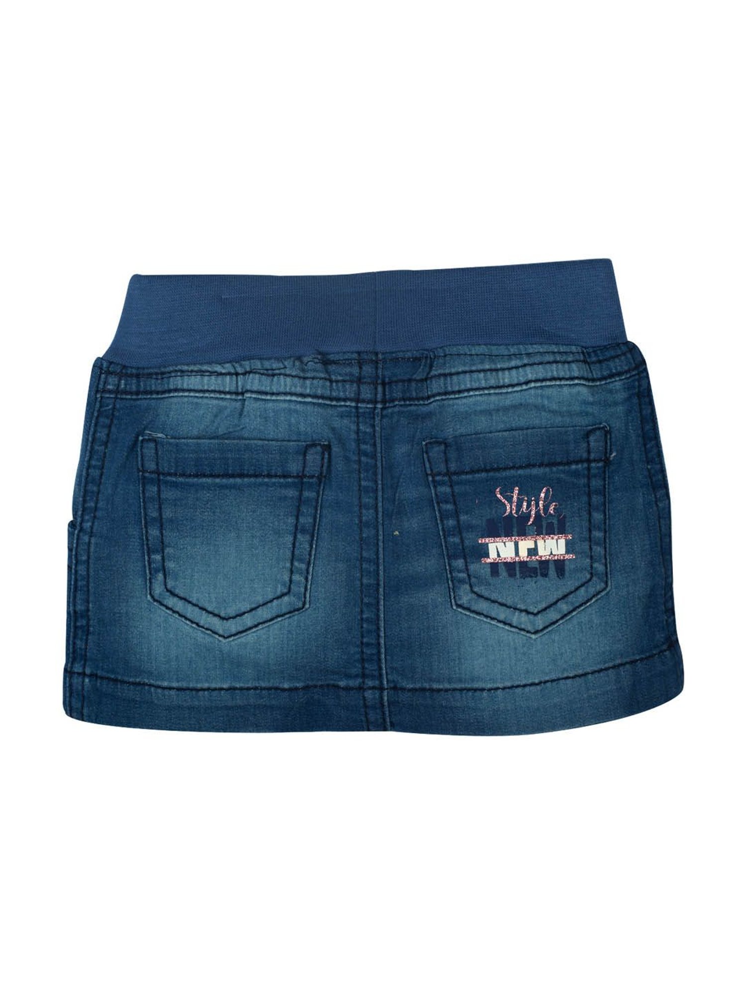 MINIKLUB Kids Blue Cotton Embellished Skirt