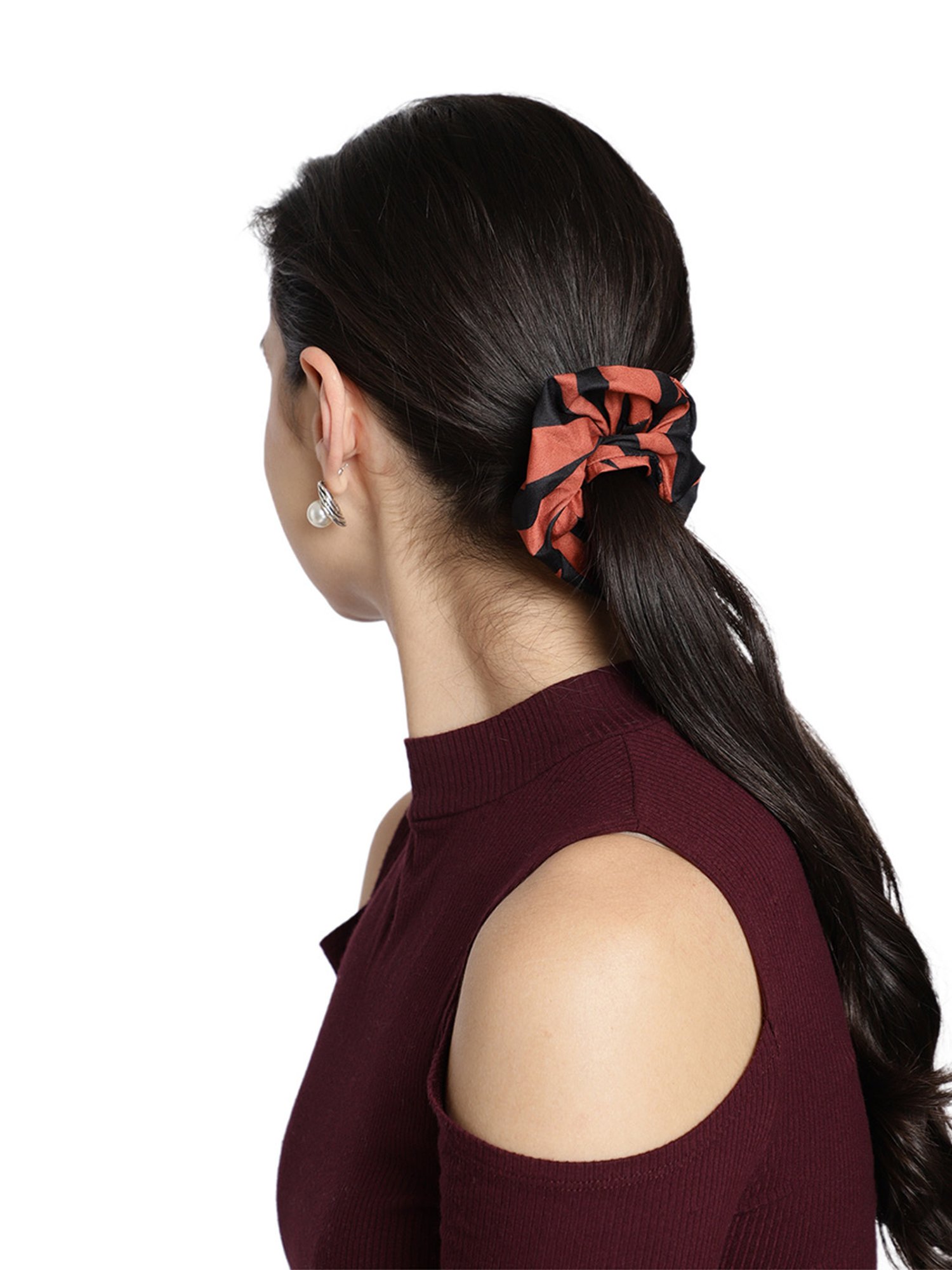 Aditi Wasan Multicolor Printed Scrunchies - Set of 3